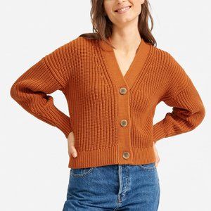 Everlane Texture Cotton Crop Cardigan Cider S